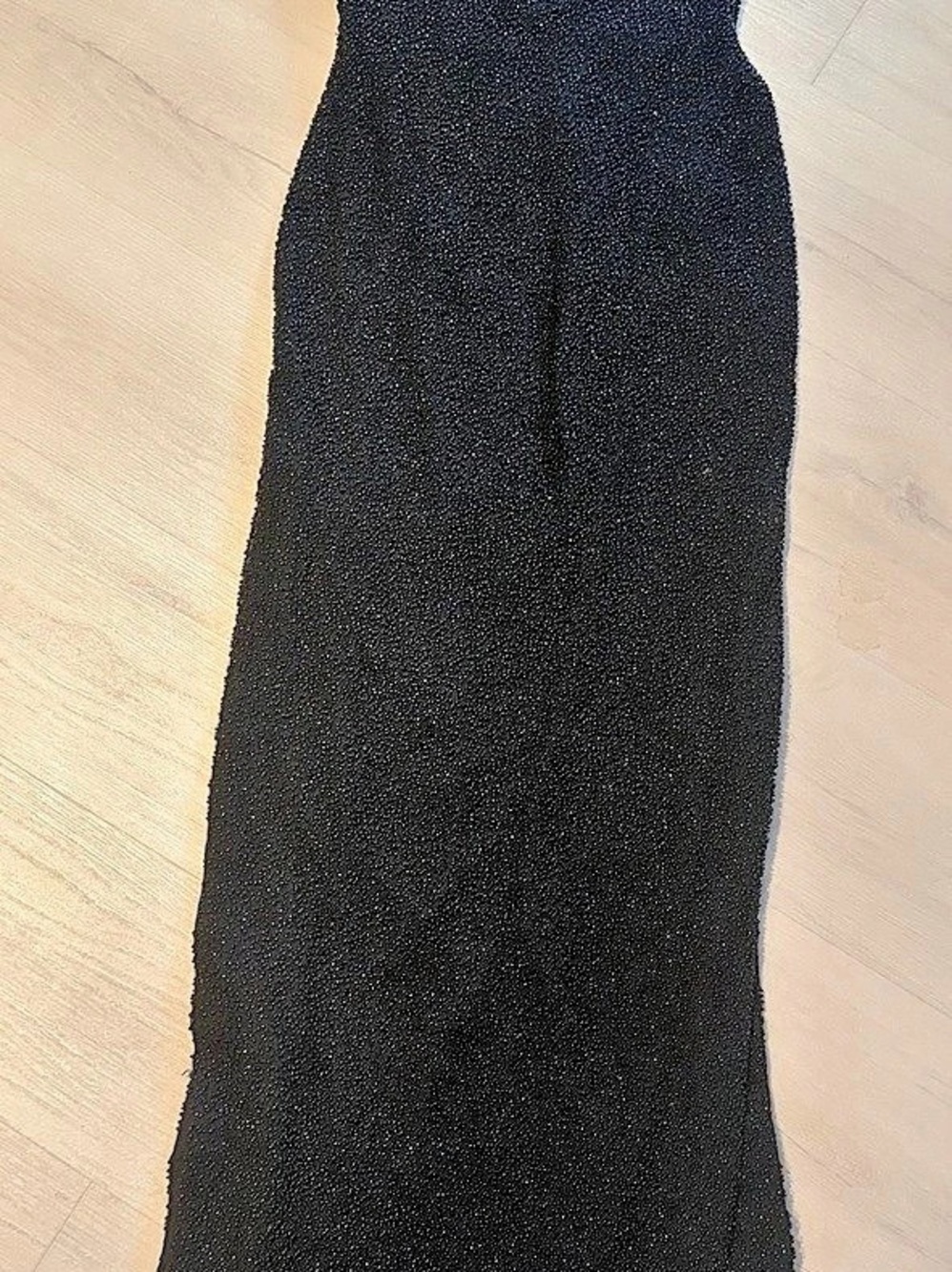 SEAN Collection Black Silk Beaded Maxi Dress Size XS Like New